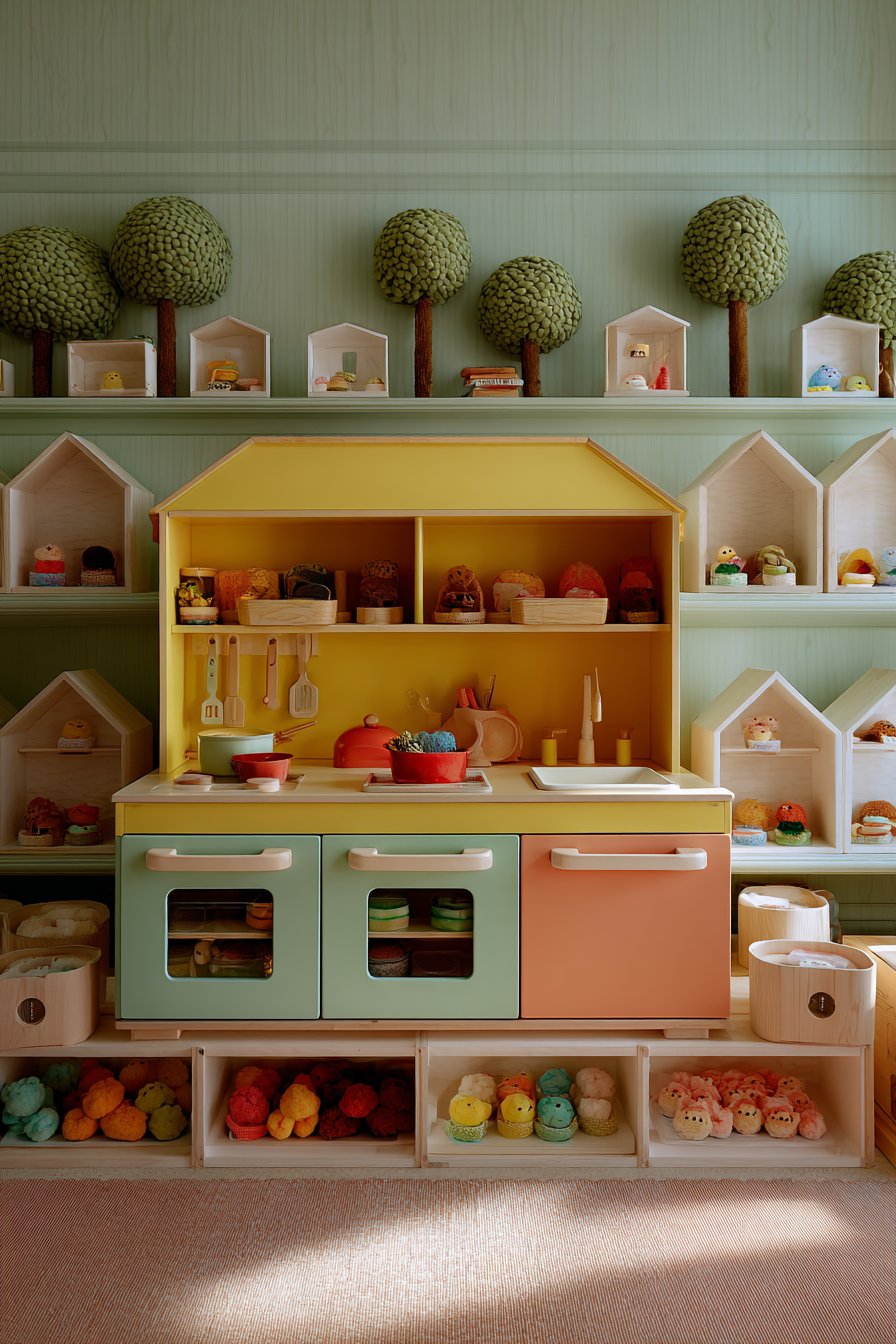 Miniature Kitchen Play Corner