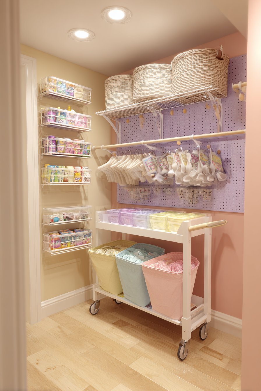 Pastel Pegboard Organization Station