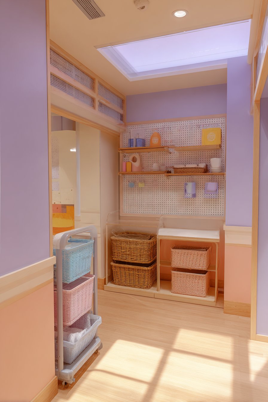 Pastel Pegboard Organization Station