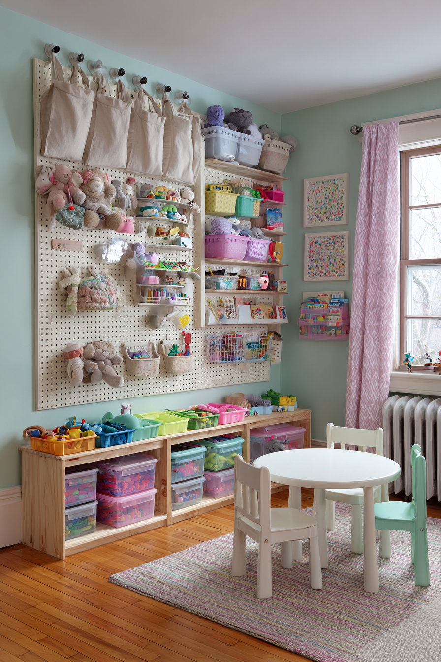 Organized Accessibility with Mint and Blush Storage