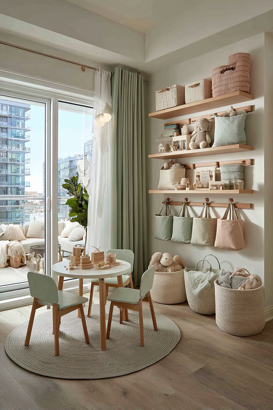 Organized Accessibility with Mint and Blush Storage