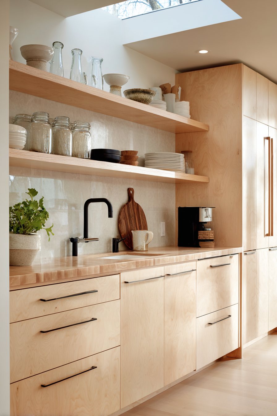 Scandinavian Light Birch Kitchen