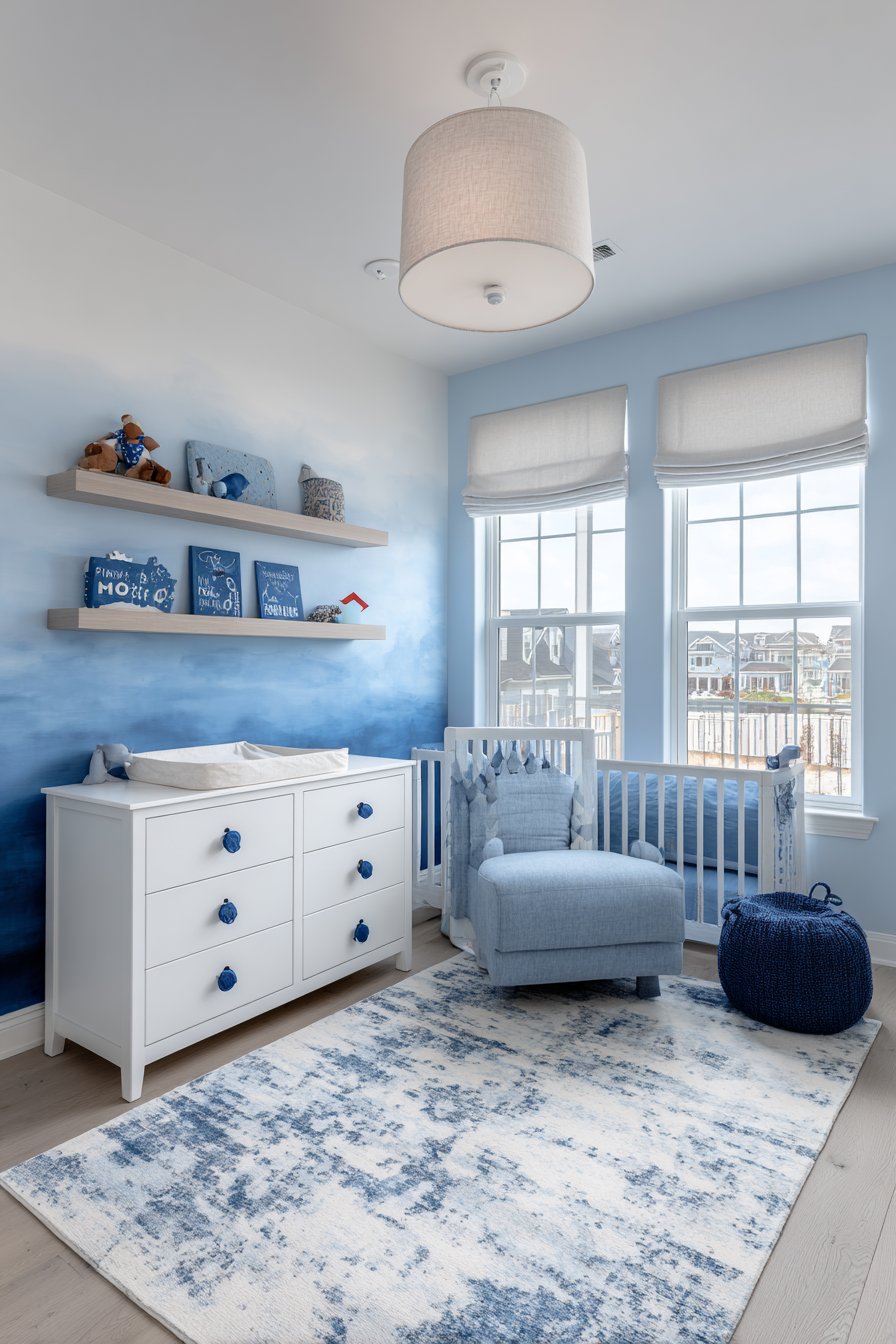 Monochromatic Blue Ombre