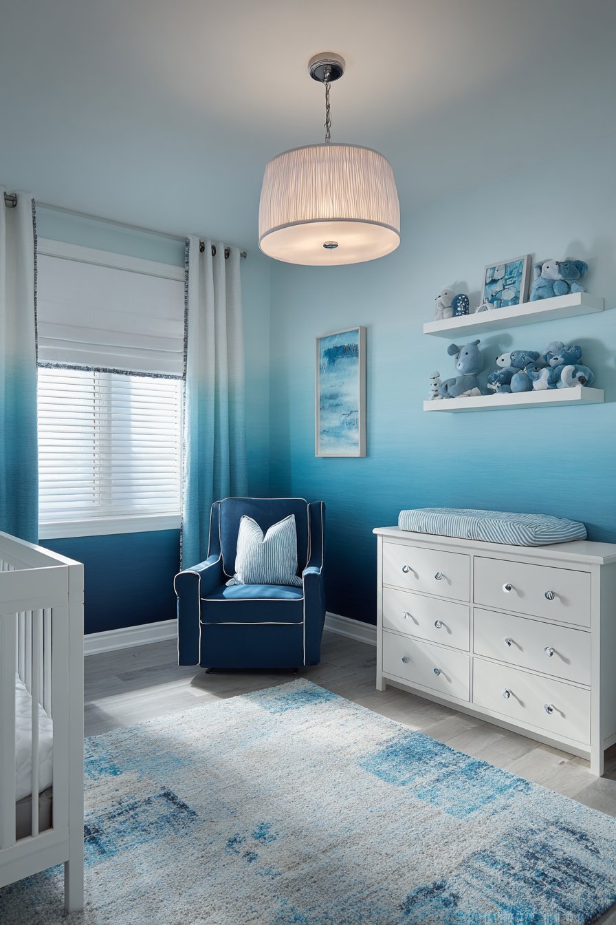 Monochromatic Blue Ombre