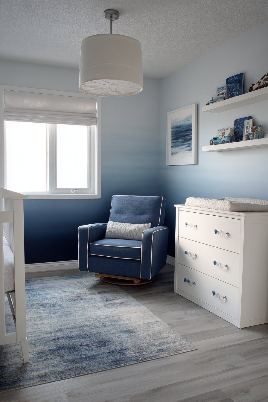 Monochromatic Blue Ombre