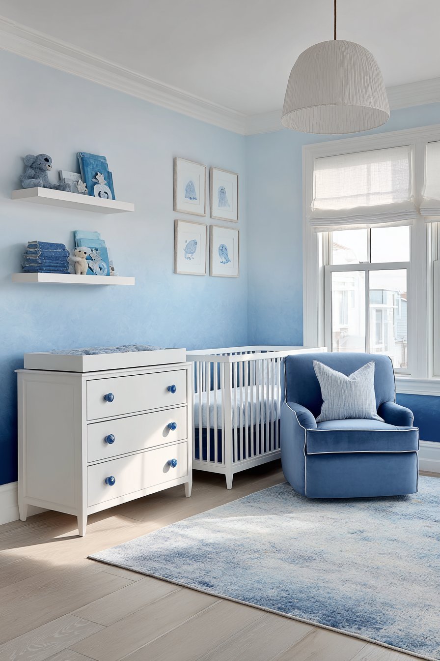 Monochromatic Blue Ombre