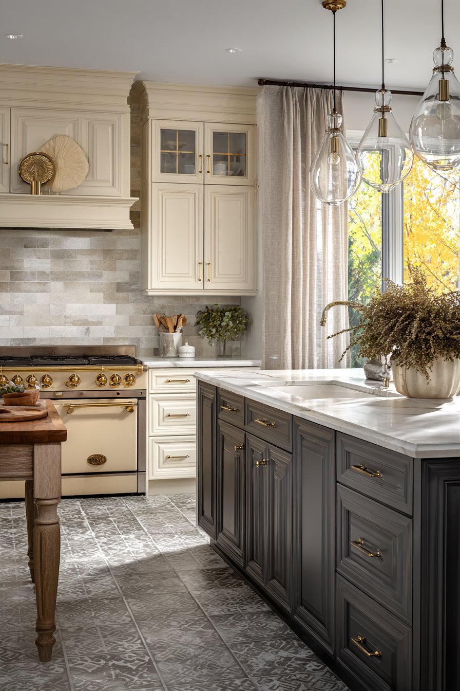 Two-Toned with Patterned Tile Floor