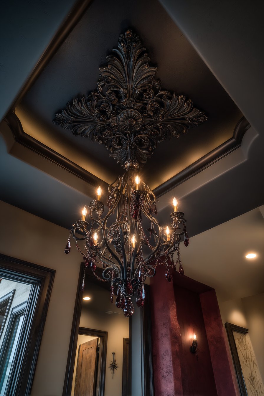 Ornate Ceiling Medallion Feature