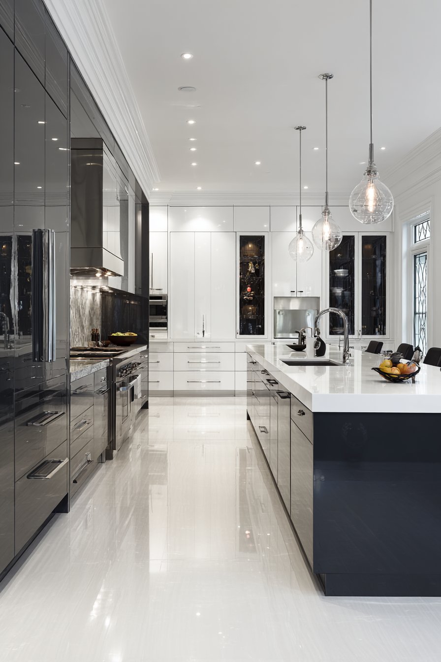 Charcoal and White Two-Tone Balance