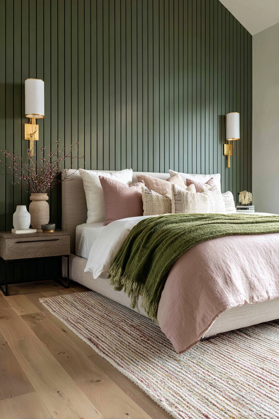 Textured Wood Slat Accent Wall