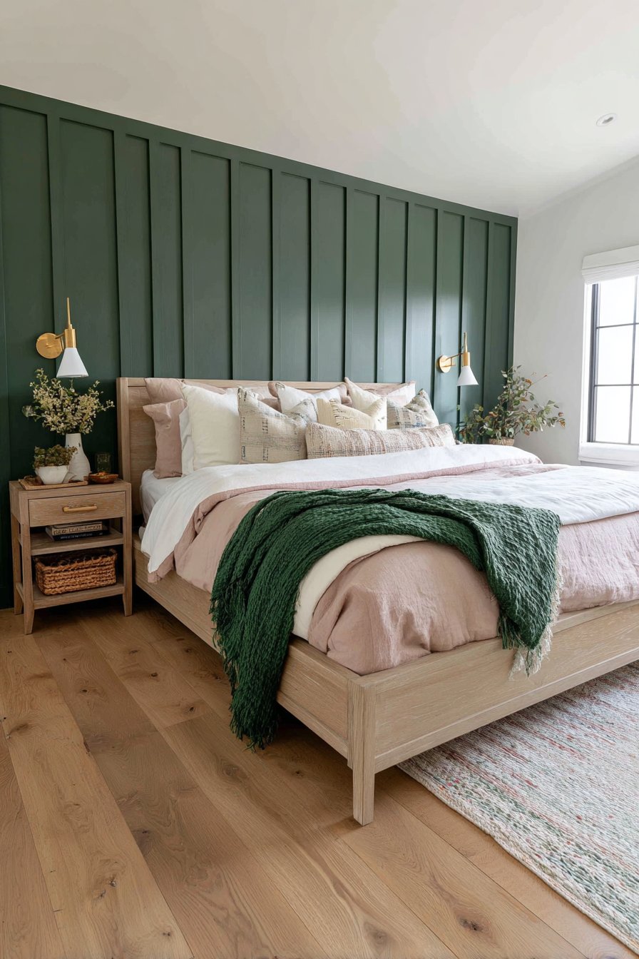 Textured Wood Slat Accent Wall