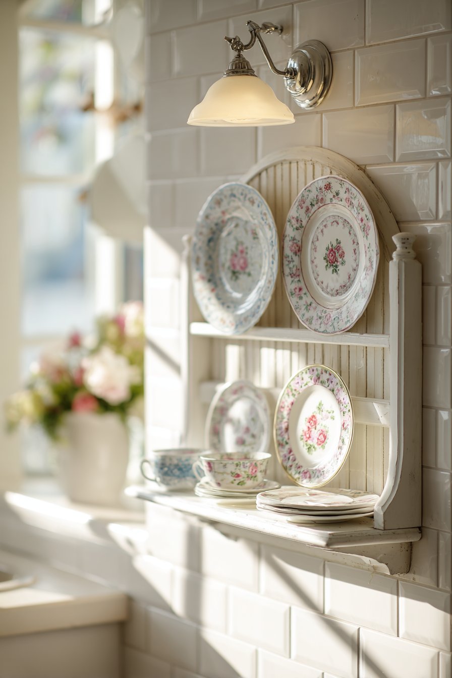Cottage-Style Vintage Plate Rack