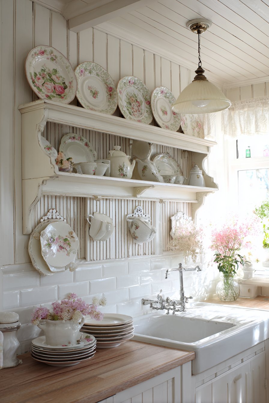 Cottage-Style Vintage Plate Rack