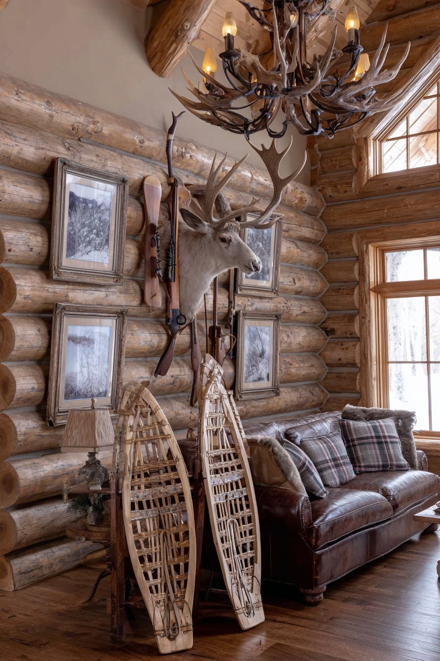 Rustic Cabin Lodge Wilderness Display