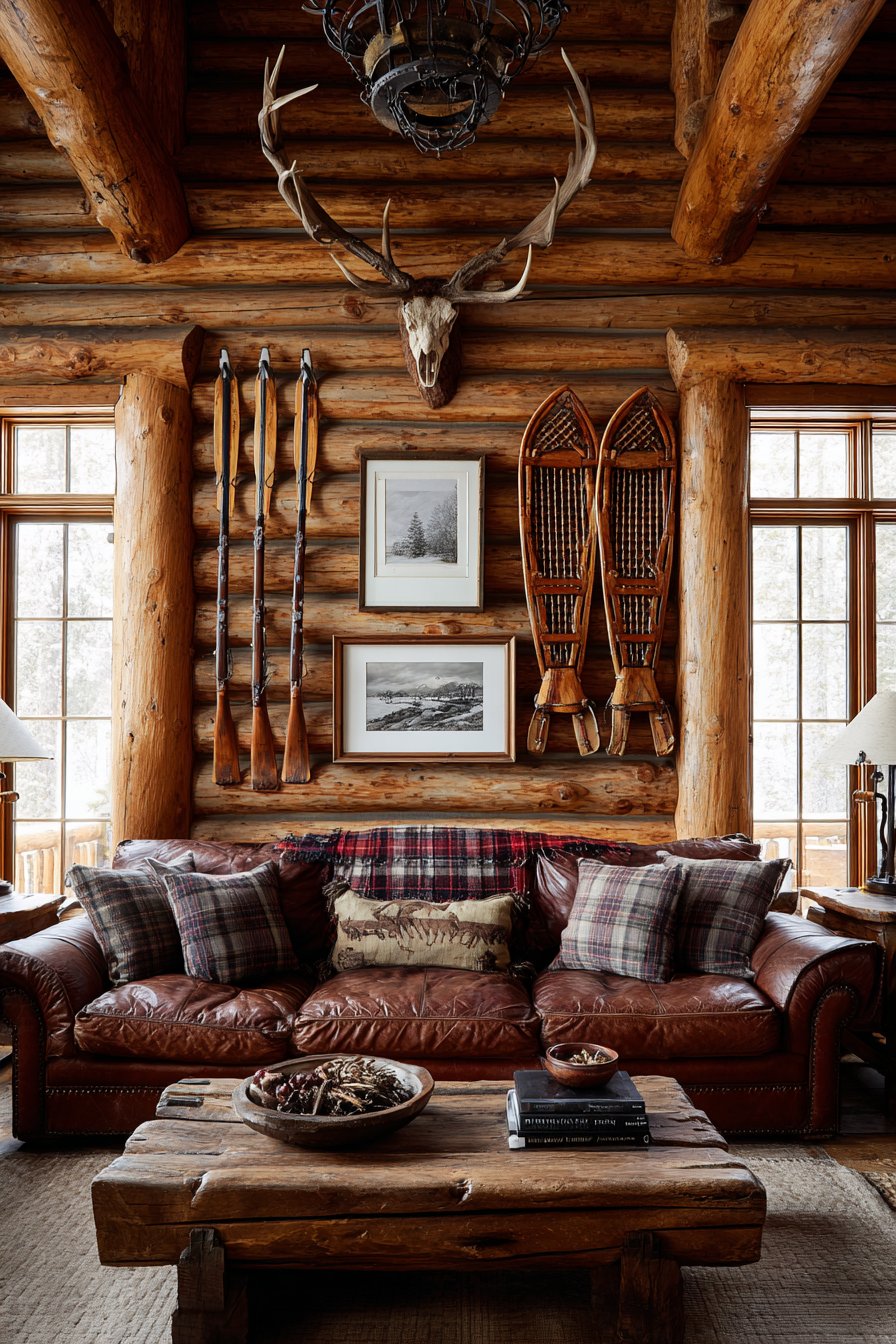 Rustic Cabin Lodge Wilderness Display