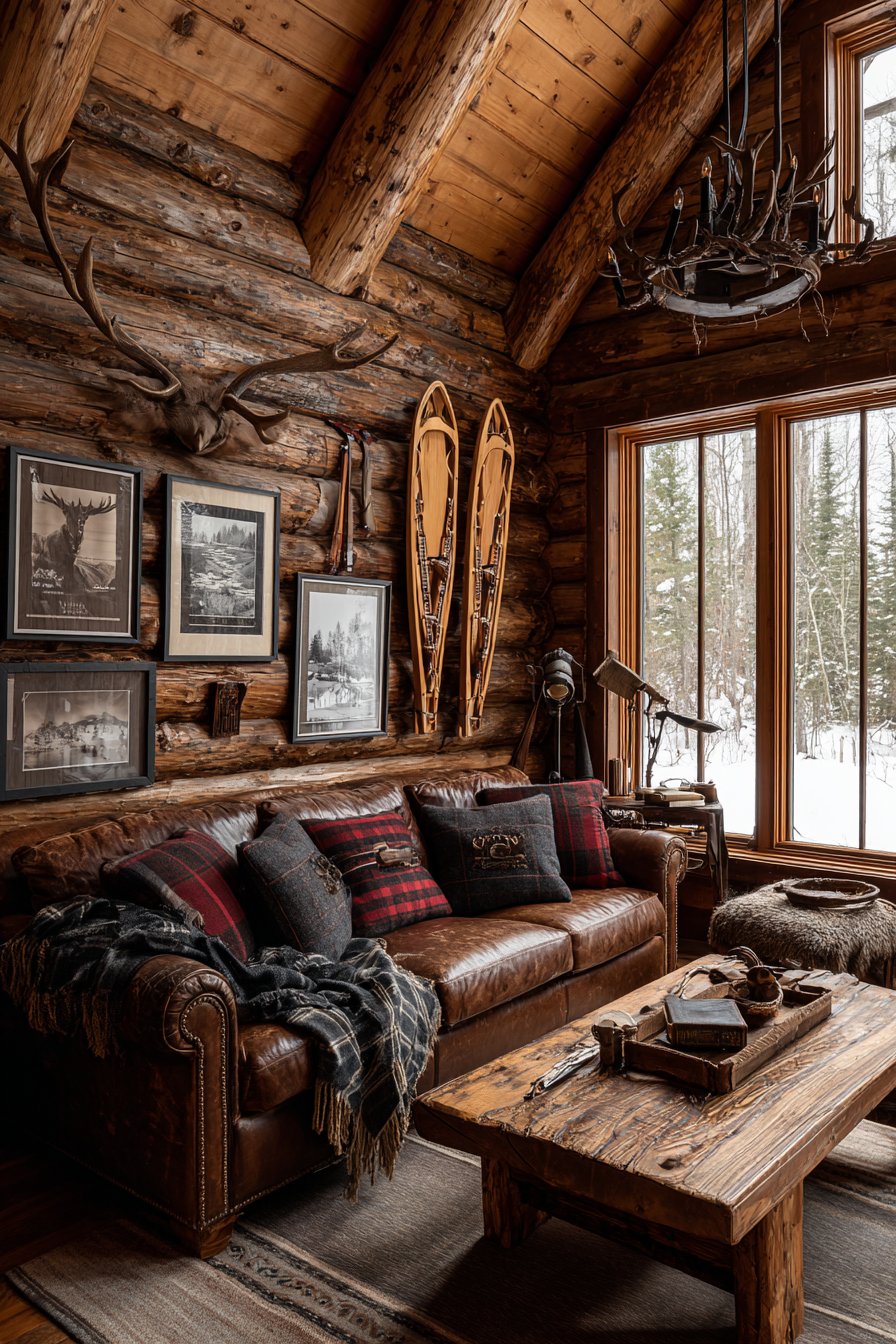 Rustic Cabin Lodge Wilderness Display