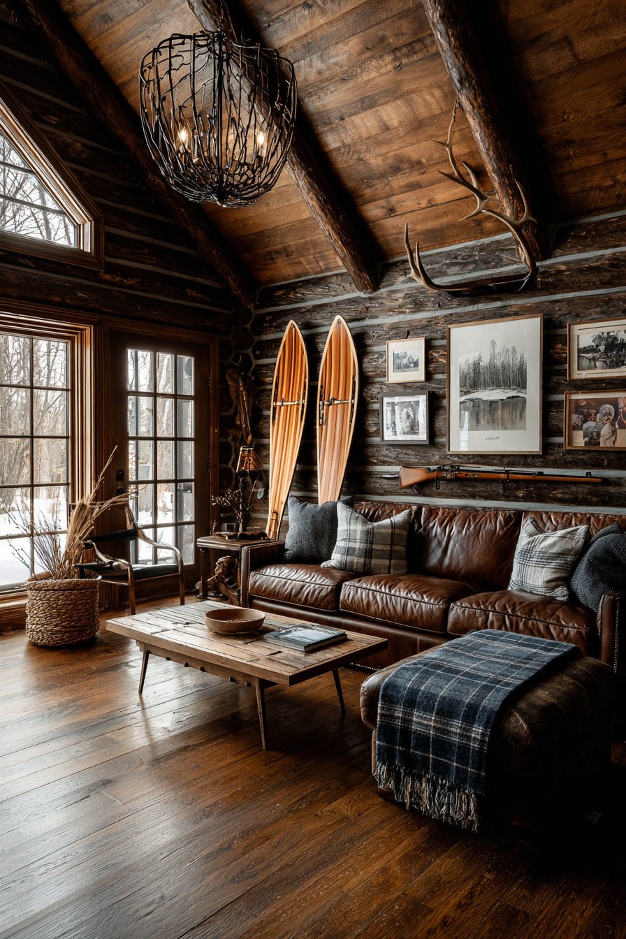 Rustic Cabin Lodge Wilderness Display