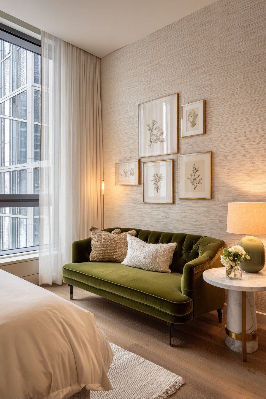 Contemporary Bedroom Sitting Area