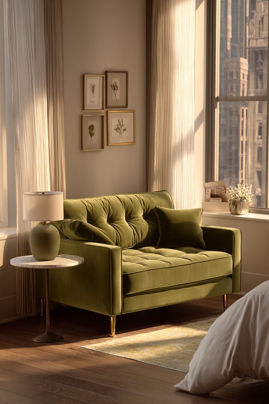 Contemporary Bedroom Sitting Area