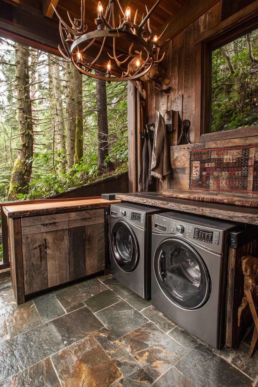 Mountain Lodge Cedar and Slate Laundry