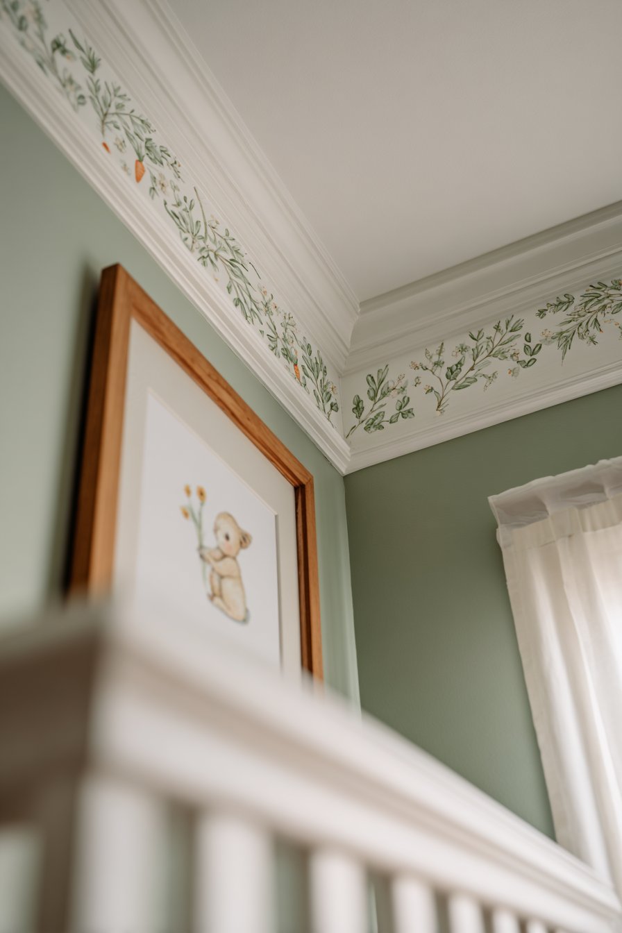Architectural Crown Molding with Stenciled Border