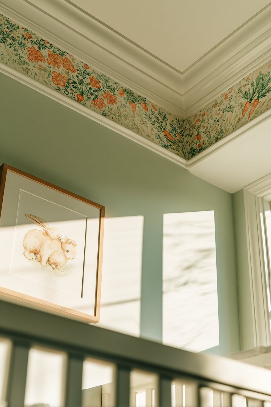 Architectural Crown Molding with Stenciled Border