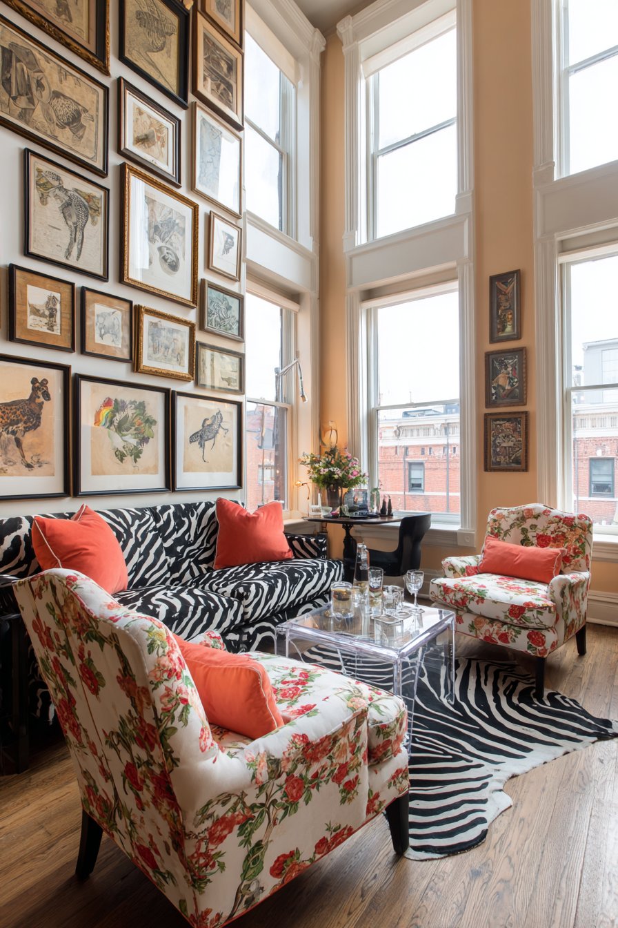 Bold Animal Print Pattern Mixing