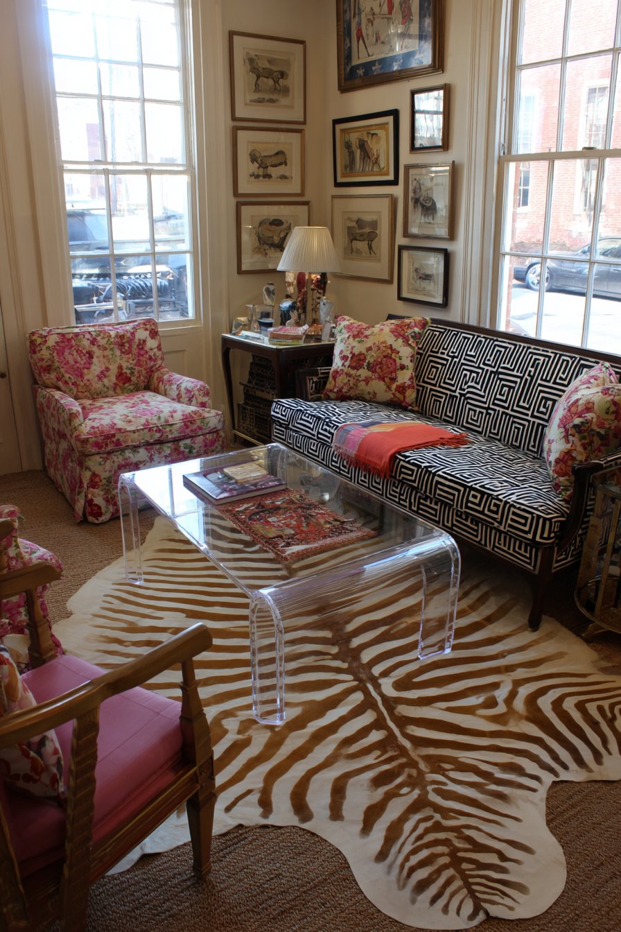 Bold Animal Print Pattern Mixing