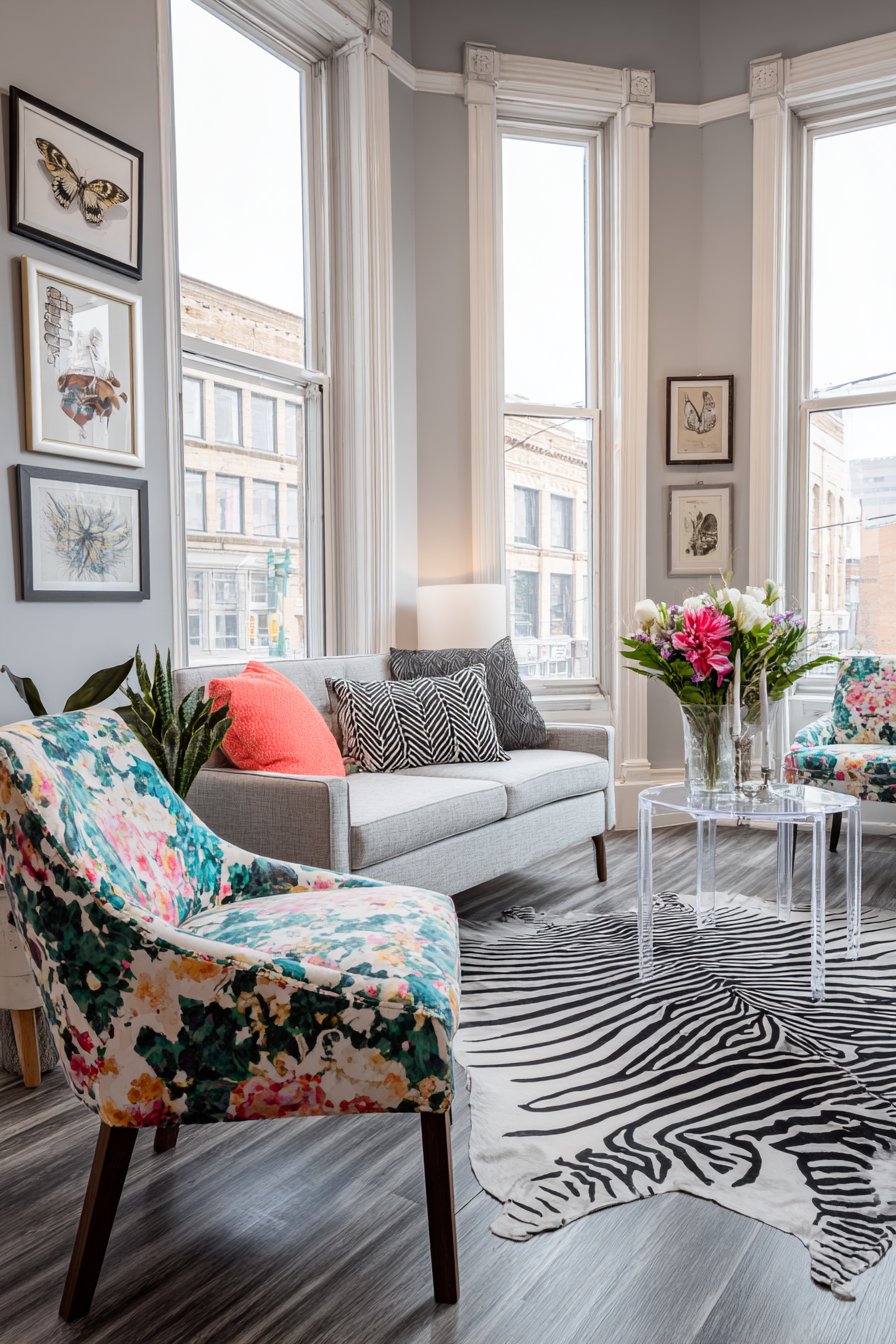 Bold Animal Print Pattern Mixing