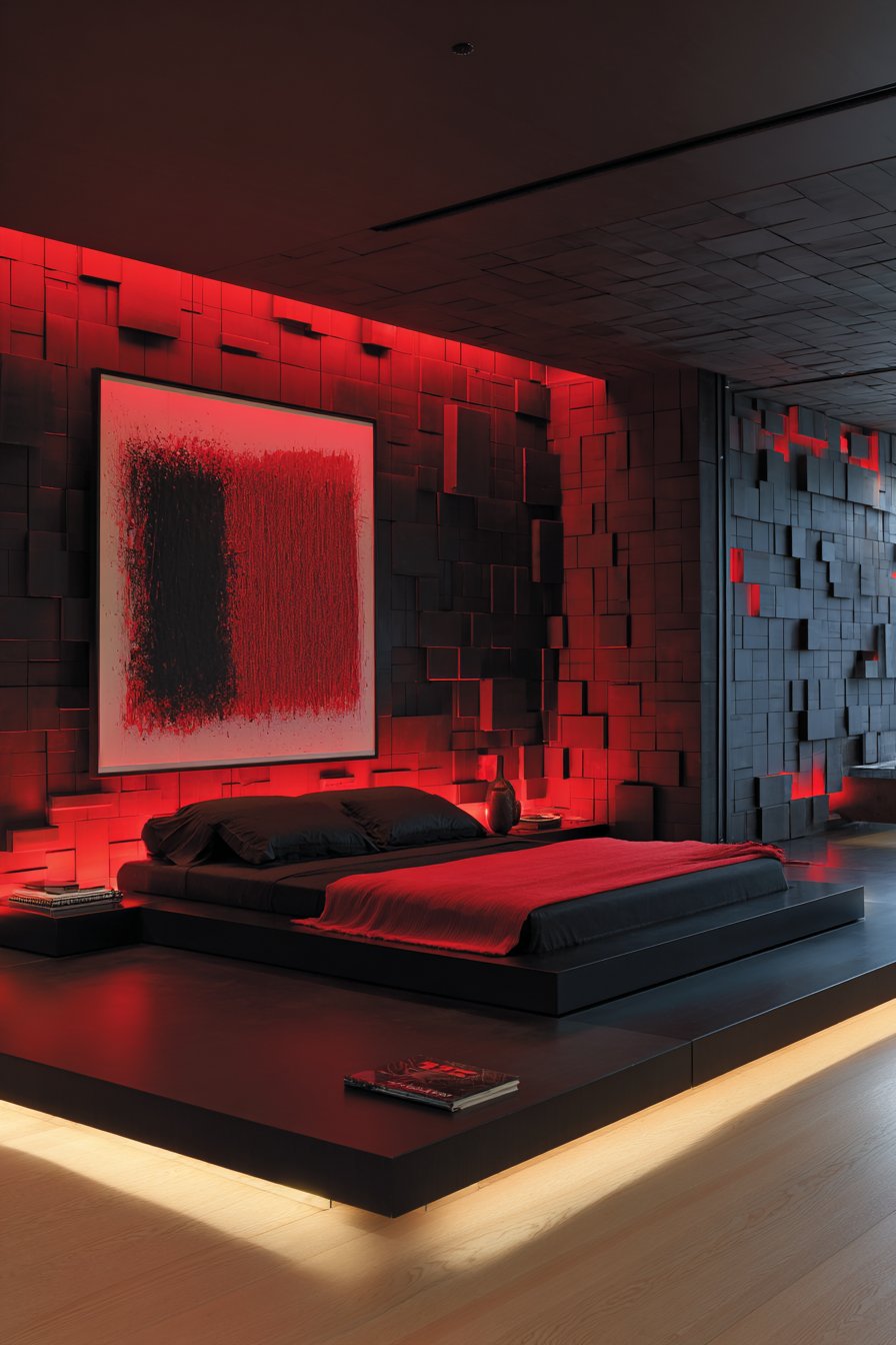 Three-Dimensional Geometric Accent Wall