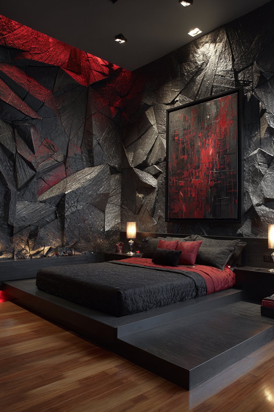 Three-Dimensional Geometric Accent Wall