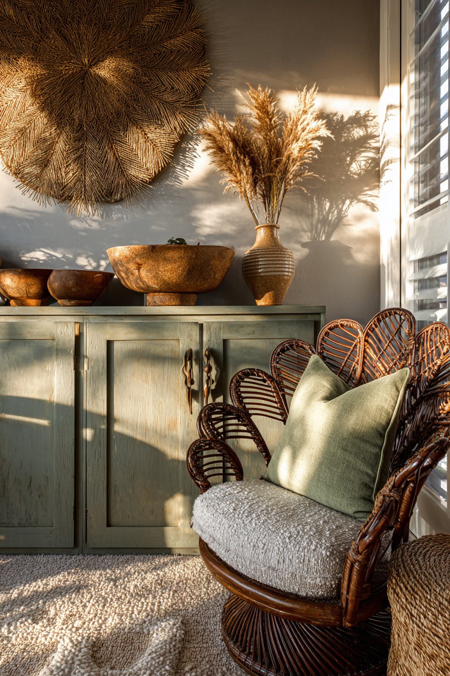 Bohemian Rattan Statement Piece