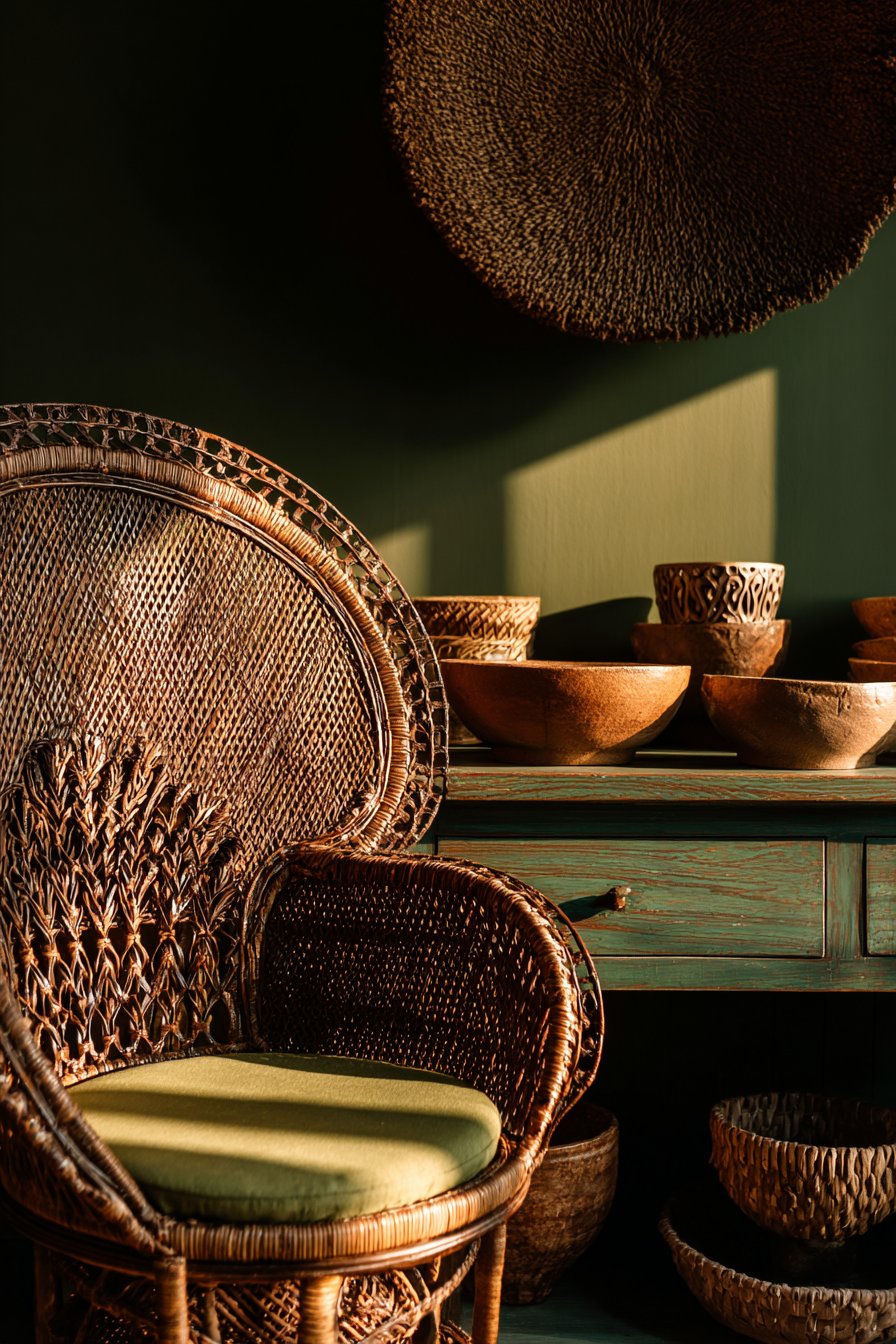 Bohemian Rattan Statement Piece