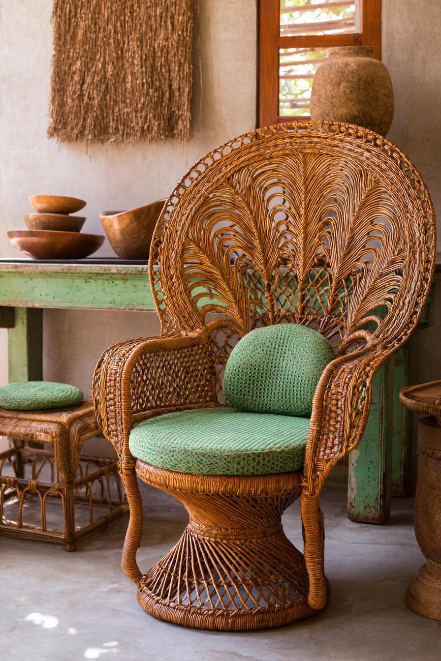 Bohemian Rattan Statement Piece