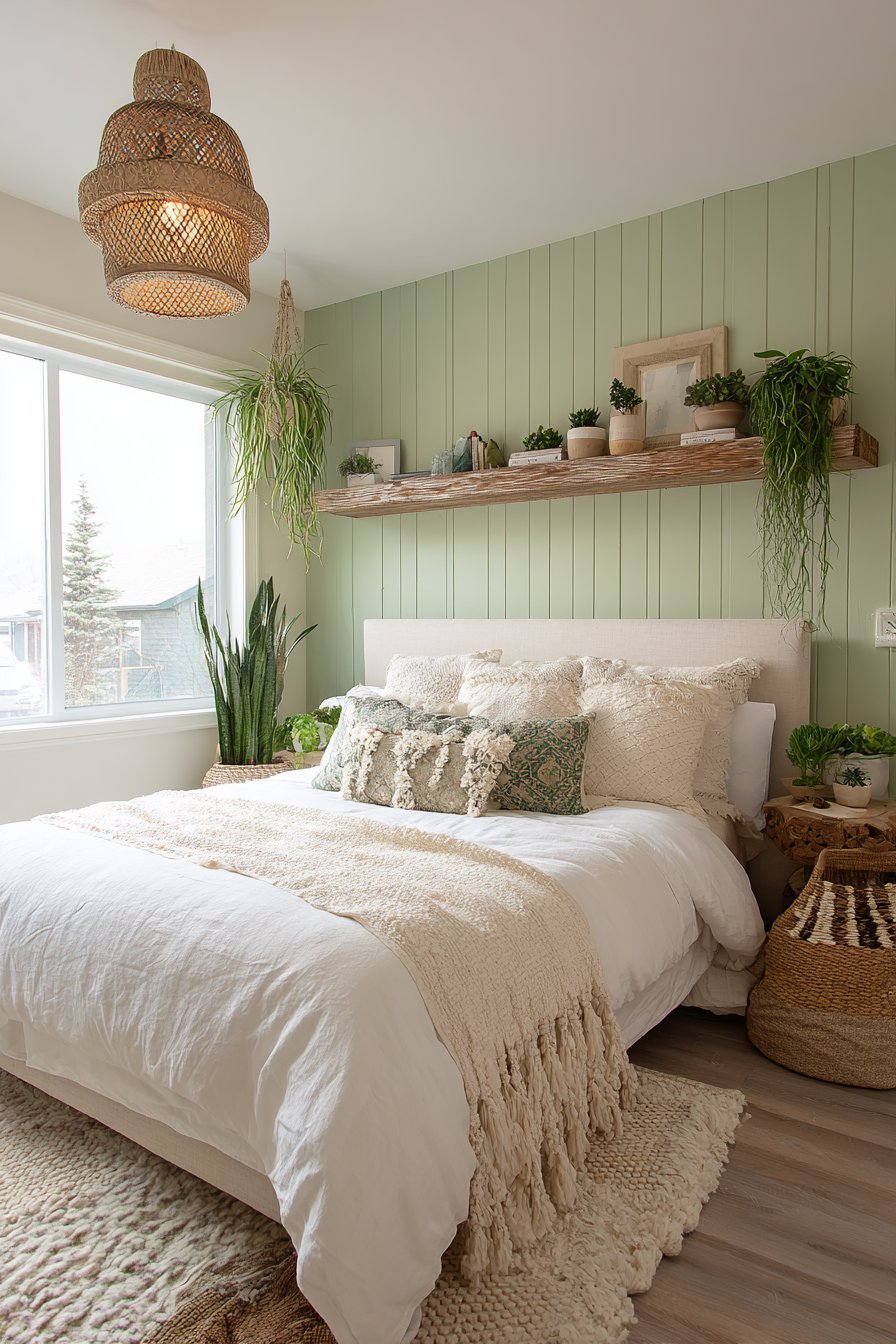 Plant-Filled Sage Green Sanctuary