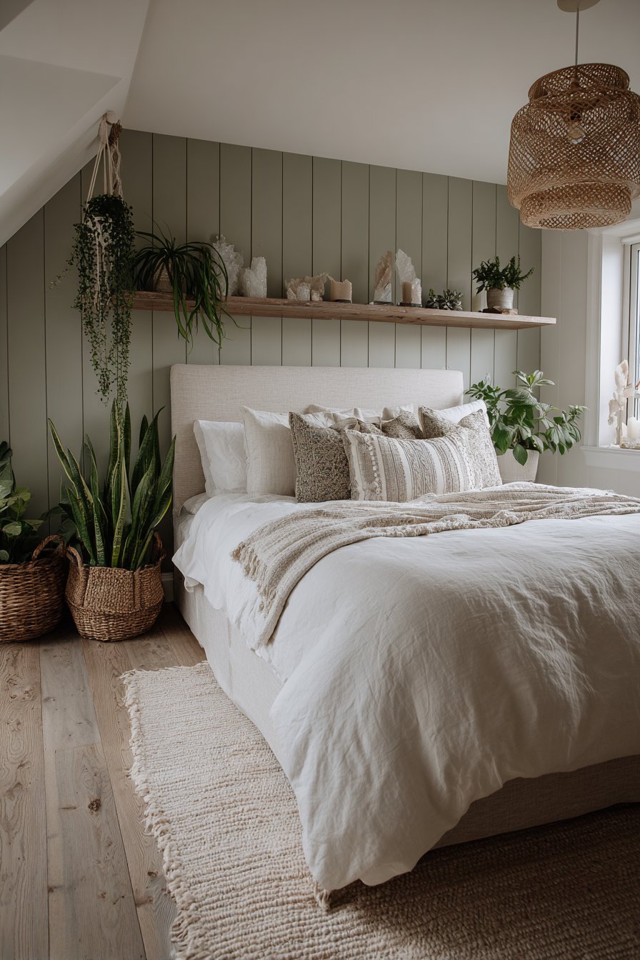 Plant-Filled Sage Green Sanctuary