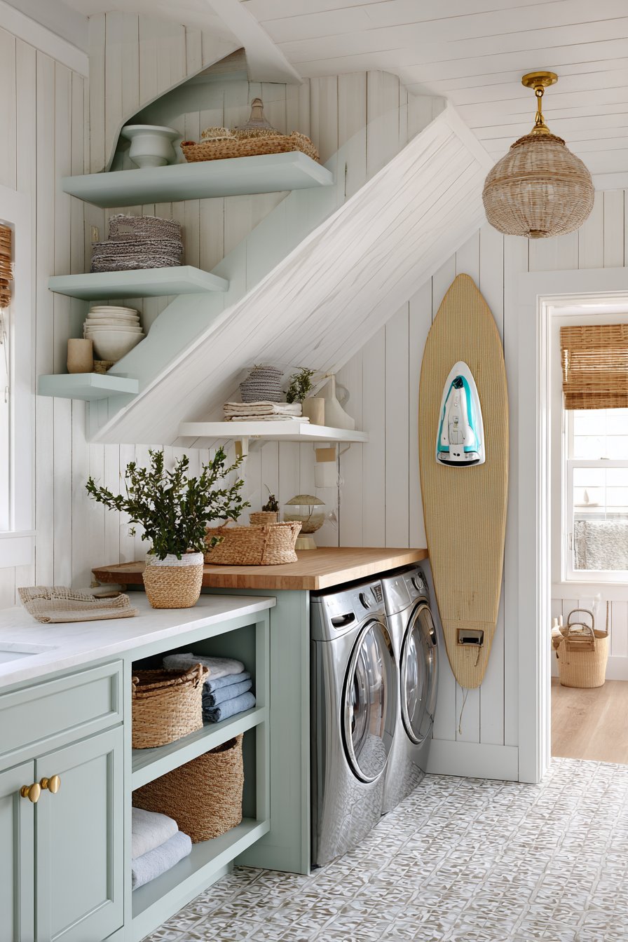 Under-Stairs Innovation with Custom Shelving