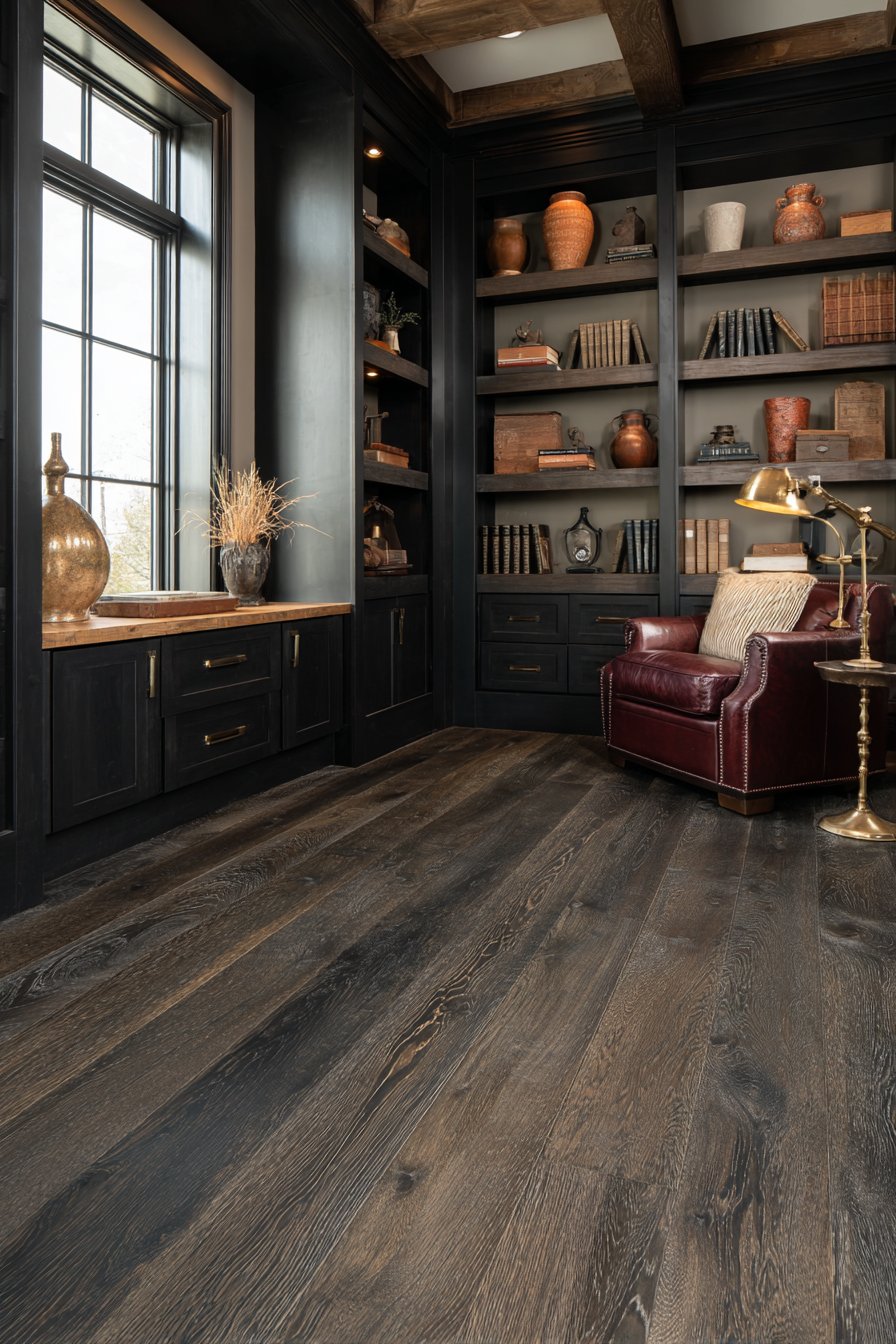 Sophisticated Built-In Library Wall