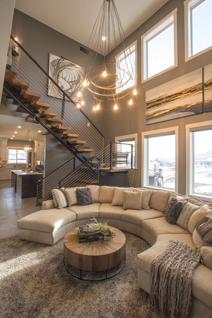 Floating Staircase with Open Design