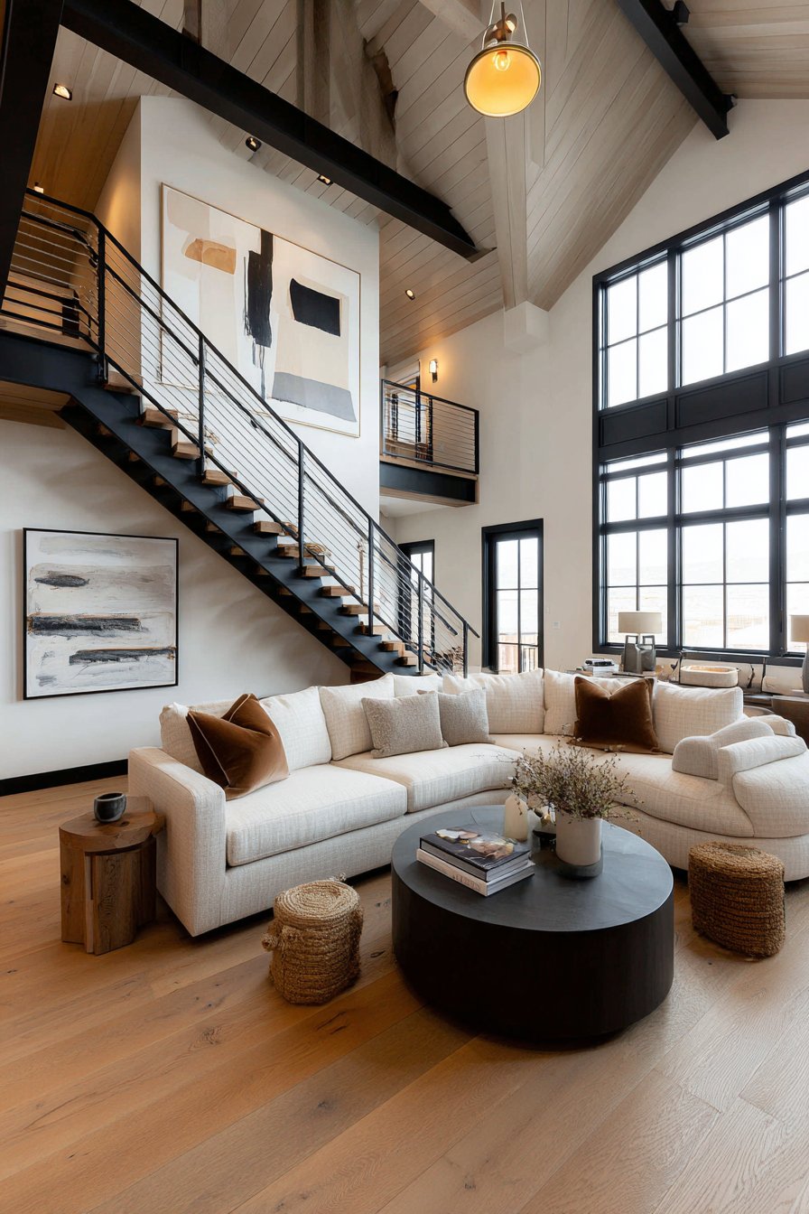 Floating Staircase with Open Design