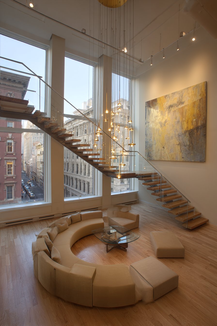 Floating Staircase with Open Design