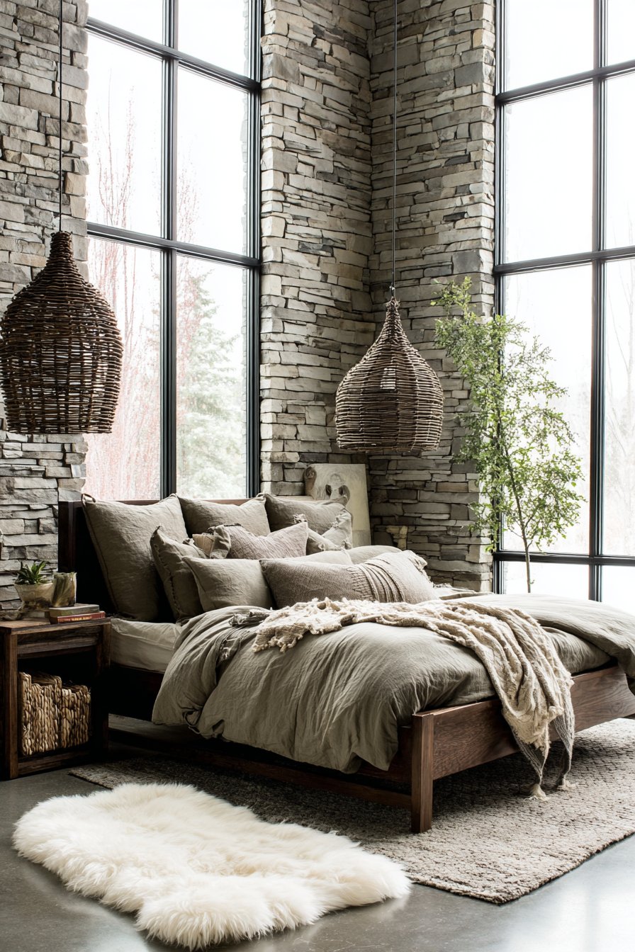 Stone Veneer Statement Wall