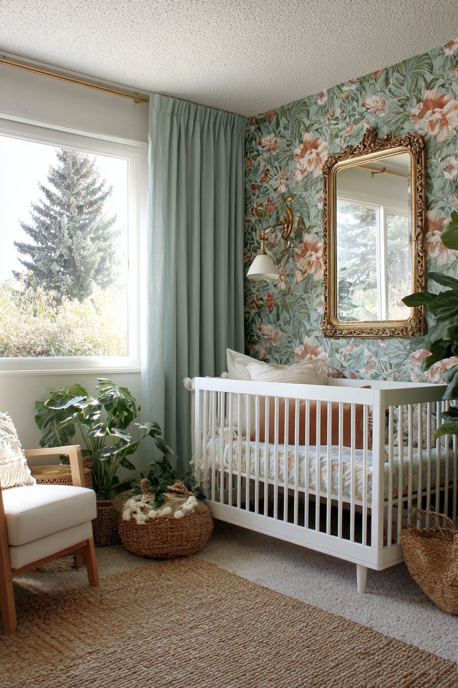 Bold Tropical Wallpaper Accent Wall