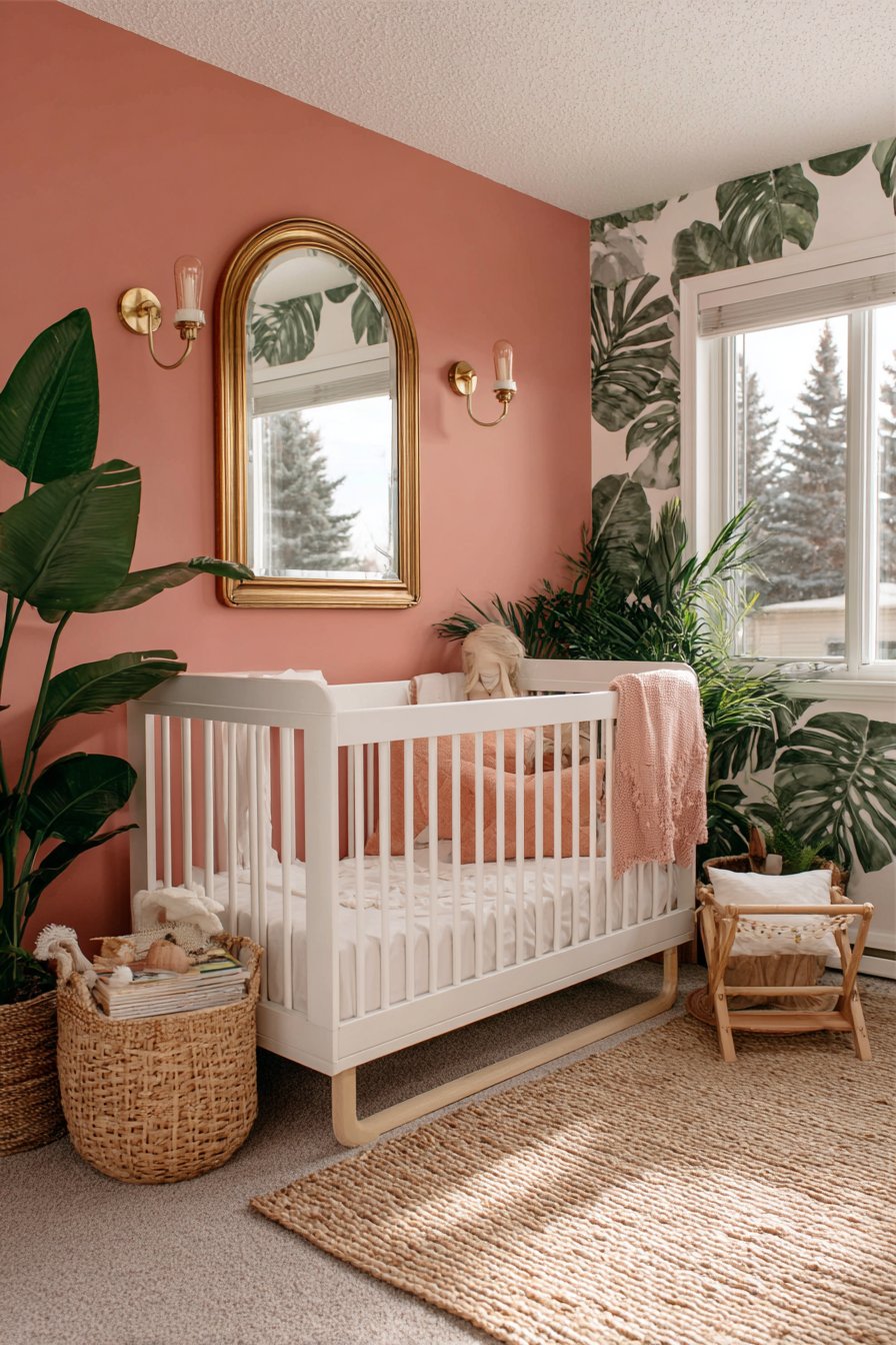 Bold Tropical Wallpaper Accent Wall