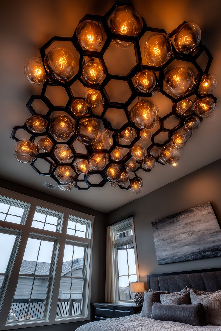 Geometric Chandelier Statement Piece