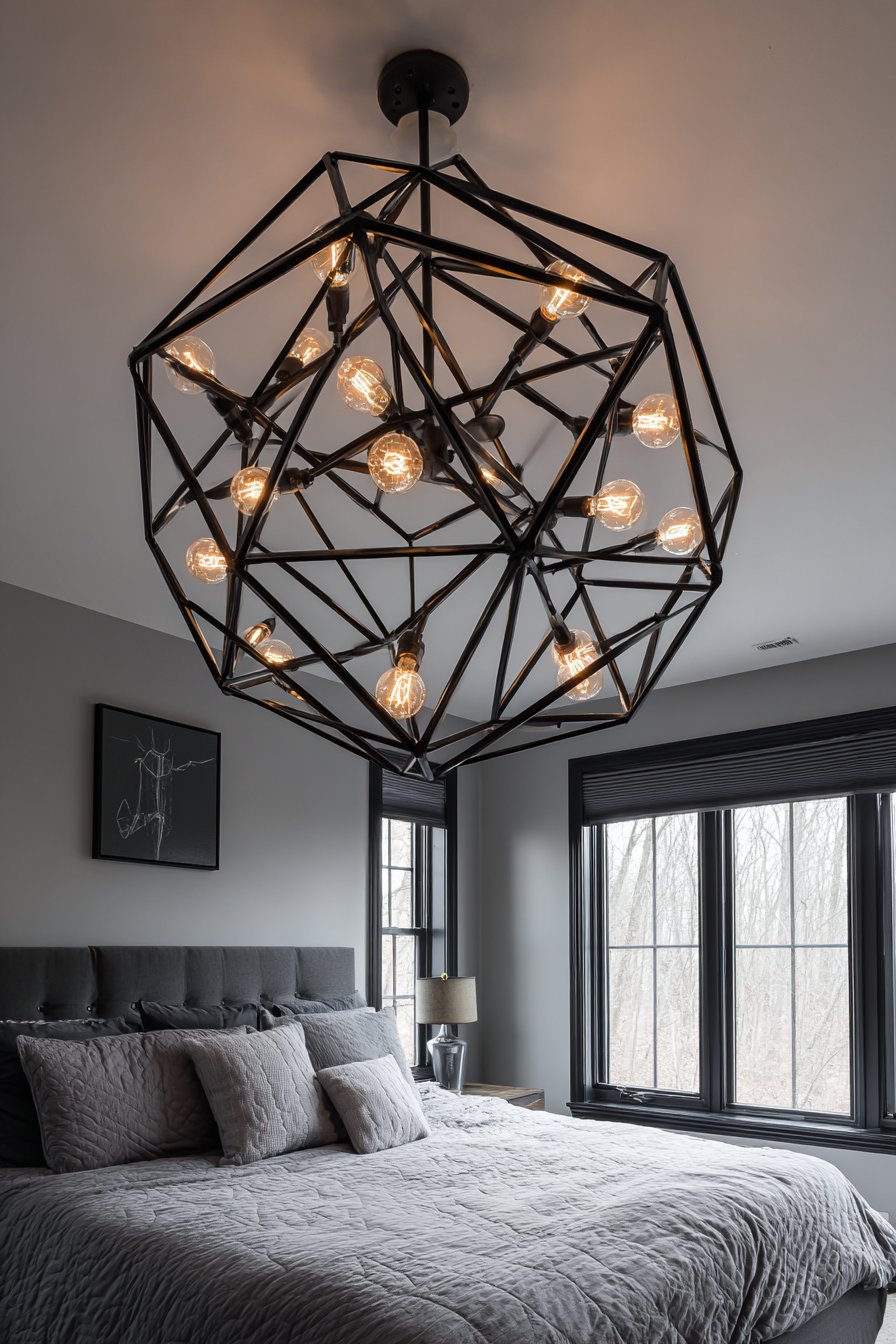 Geometric Chandelier Statement Piece