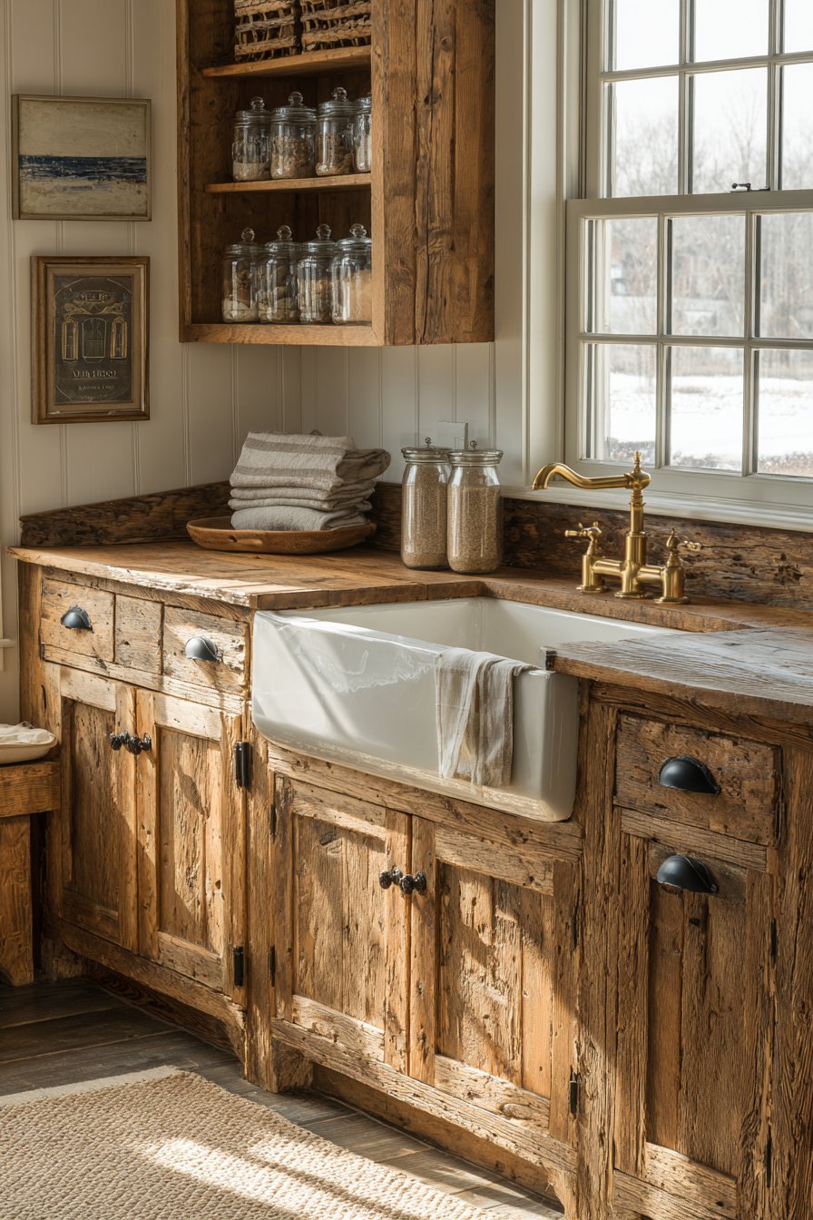 Farmhouse Rustic Wood with Vintage Character