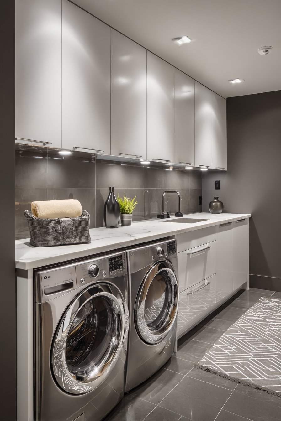 Modern Charcoal Grey with White Contrast