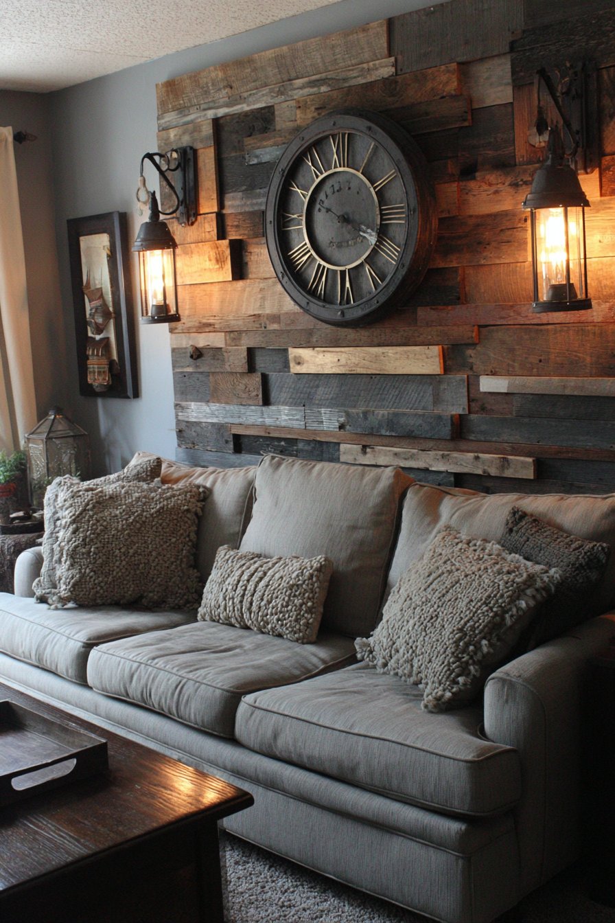 Cozy Farmhouse Shiplap Accent Wall