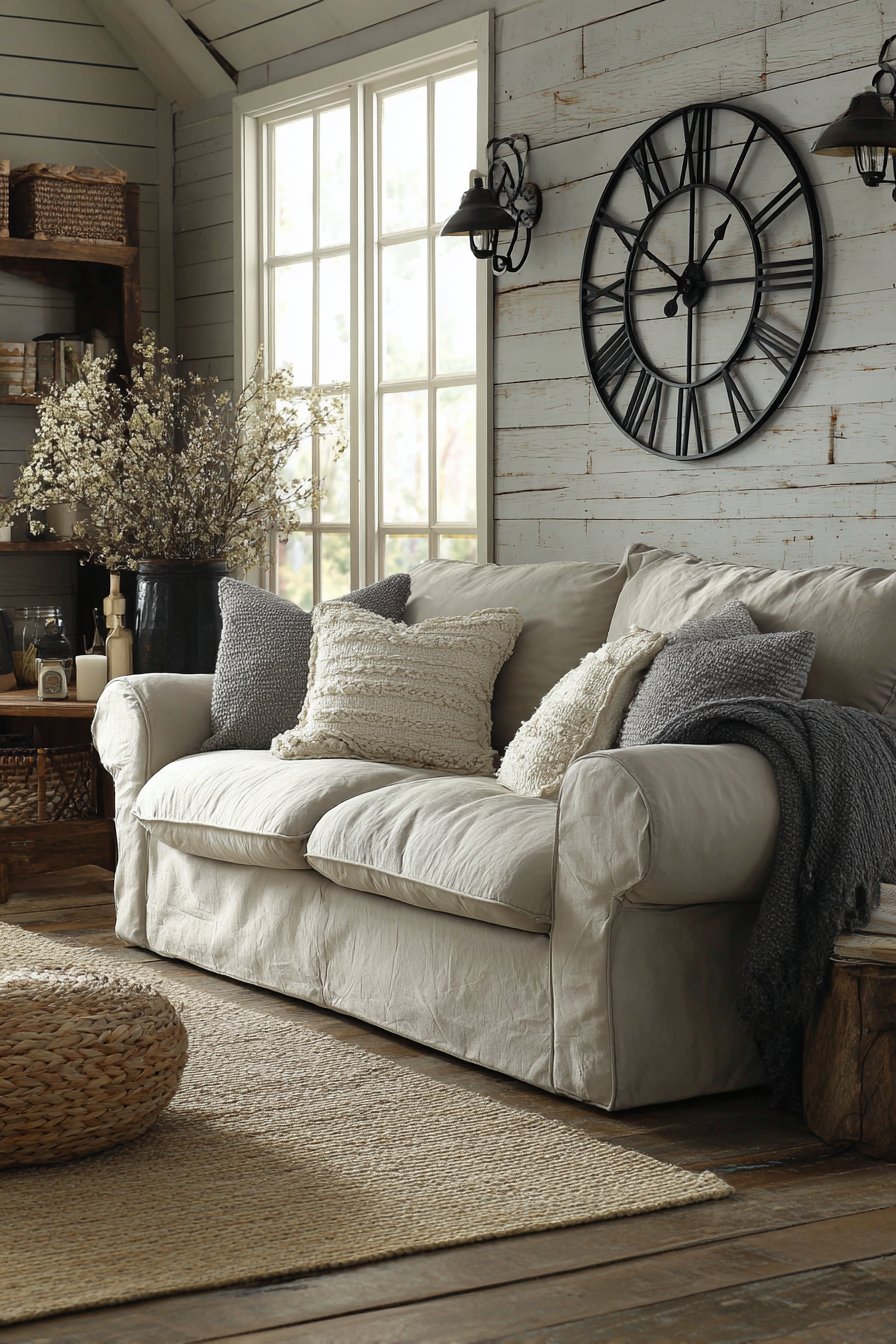 Cozy Farmhouse Shiplap Accent Wall